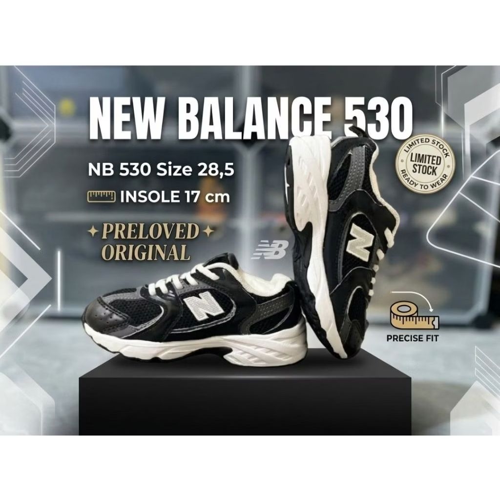 Sepatu Anak Preloved/Second Kids NB 530 Size 28,5
