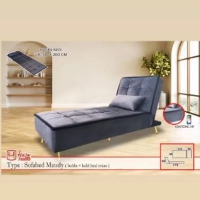 sofa bed maudy kain baldu by halo sofa