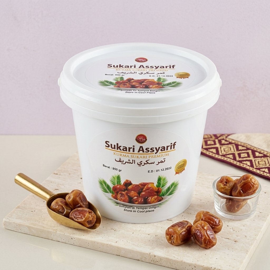 Grosir Kurma Sukari Ember 850gr Assyarif Original