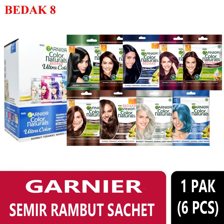 [1 DUS = 6 SACHET] GARNIER Semir Rambut Sachet