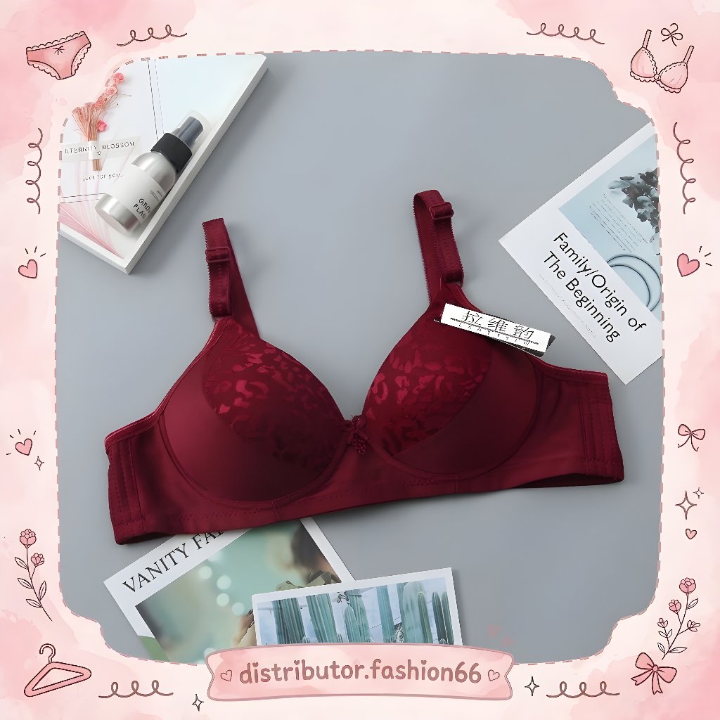 BH090 Bra Big Size Beha Push Up Motif Macan Beha Murah Tanpa Kawat