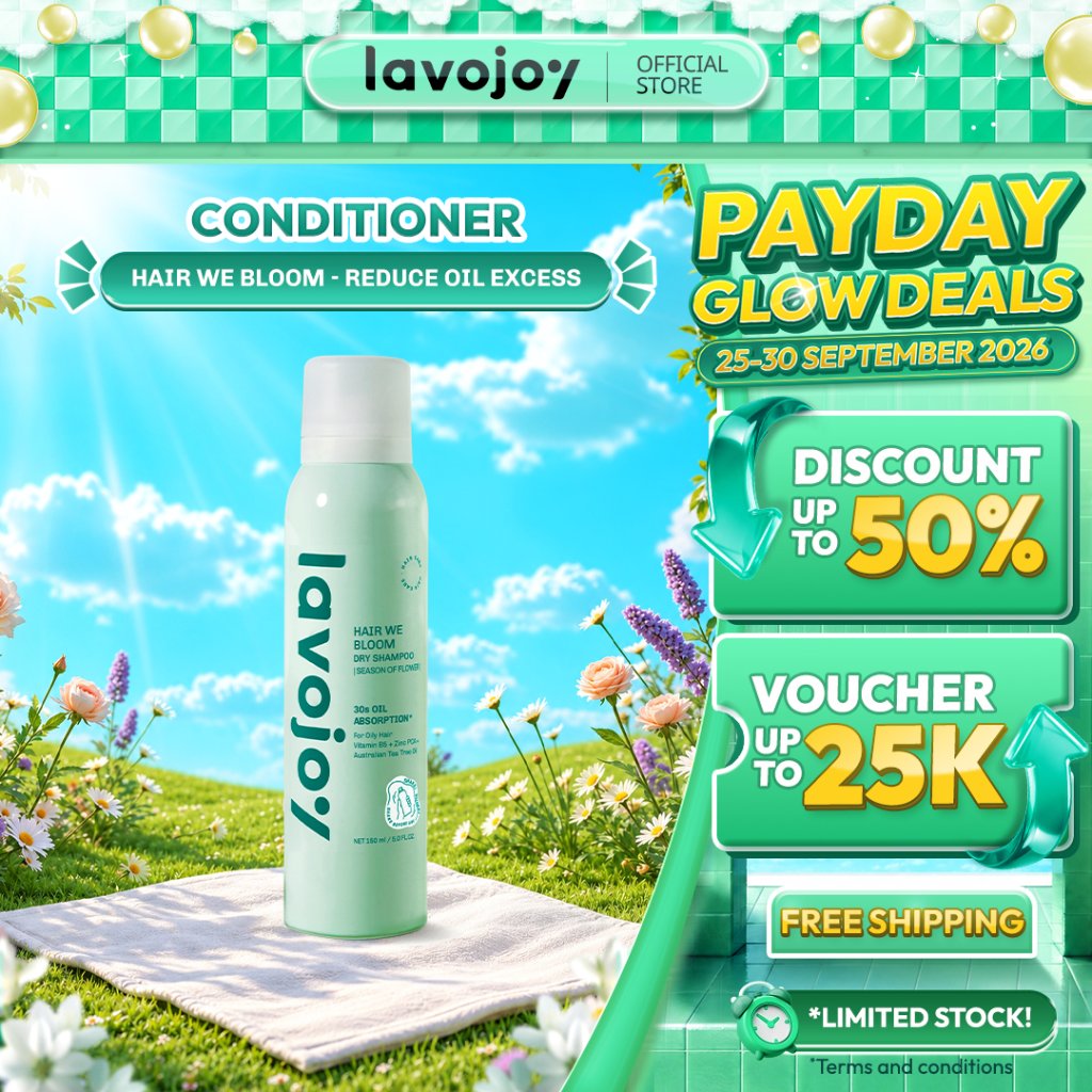 Lavojoy Hair We Bloom Dry Shampoo Season of Flower - Dry Shampoo Atasi Kulit Kepala Berminyak, Scalp