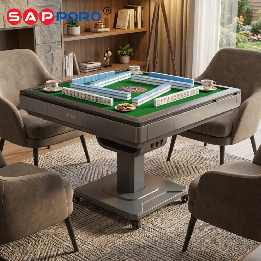SAPPORO MAHJONG - Meja Mahjong Portable Elektrik Otomatis | Meja Permainan Mahjong | Automatic Elect