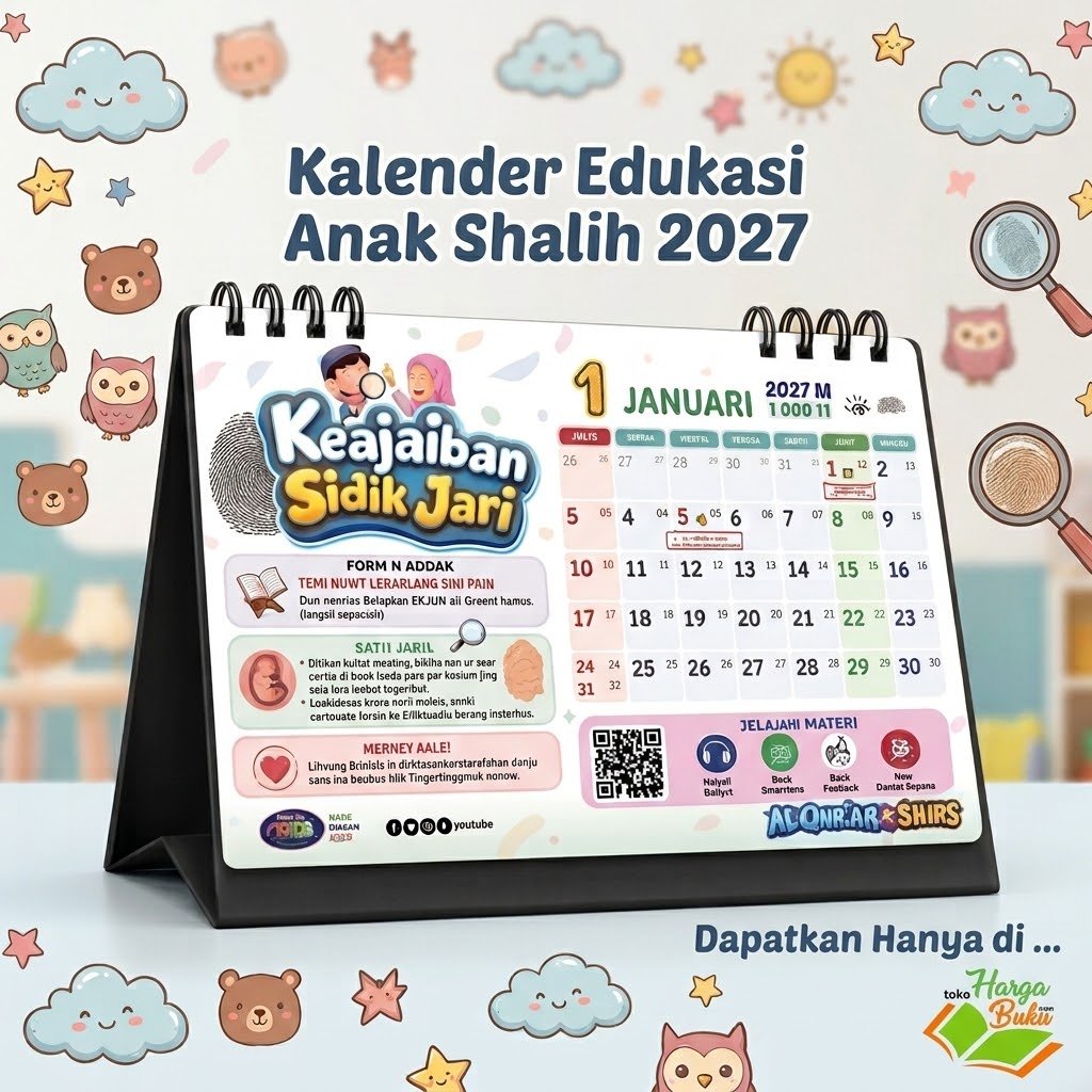 Foto Kalender MEJA Anak Shalih 2027 PIS Al-Quran & Sains 1448 - 1449 Hijriyah QR Code Materi Interaktif Pustaka Imam Syafii