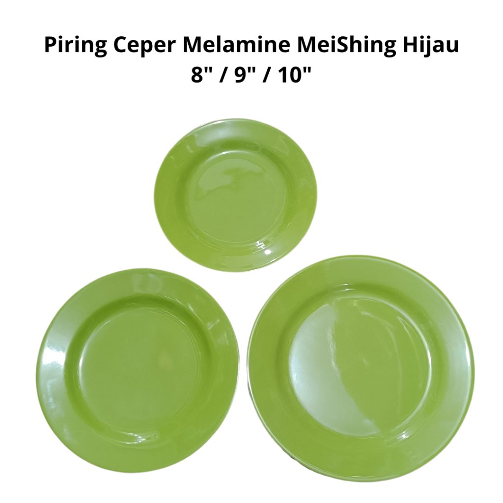 piring ceper hijau bahan melamine