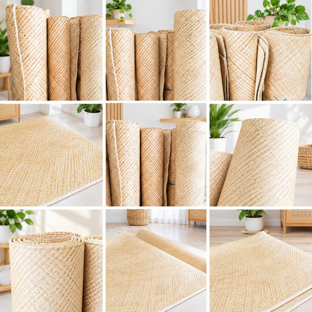 Tikar Anyaman Pandan Tebal / Kloso Renik / Kloso Pandan 2 Lapis Ukuran 110x160cm