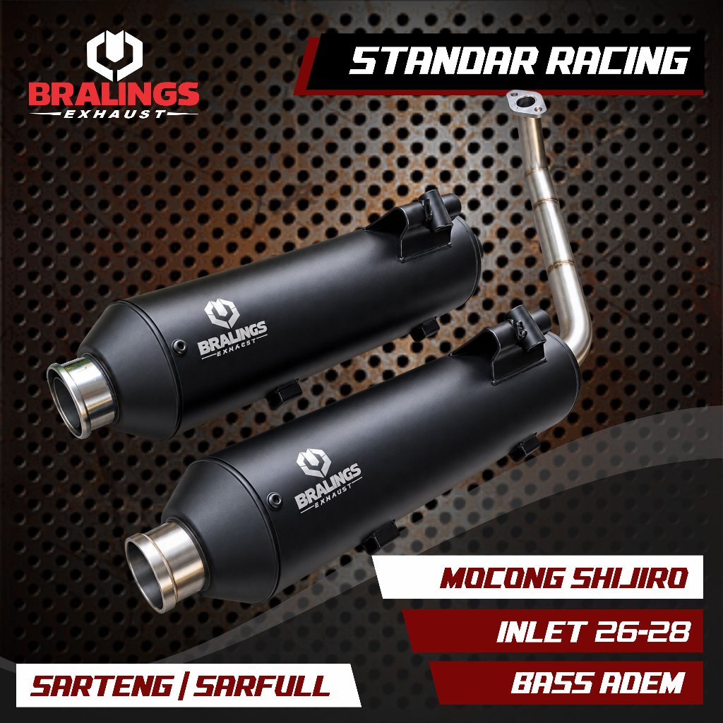 Knalpot Standar Racing Bass Adem Shijiro Vario 125 Old Vario 150 Old Vario Boflam