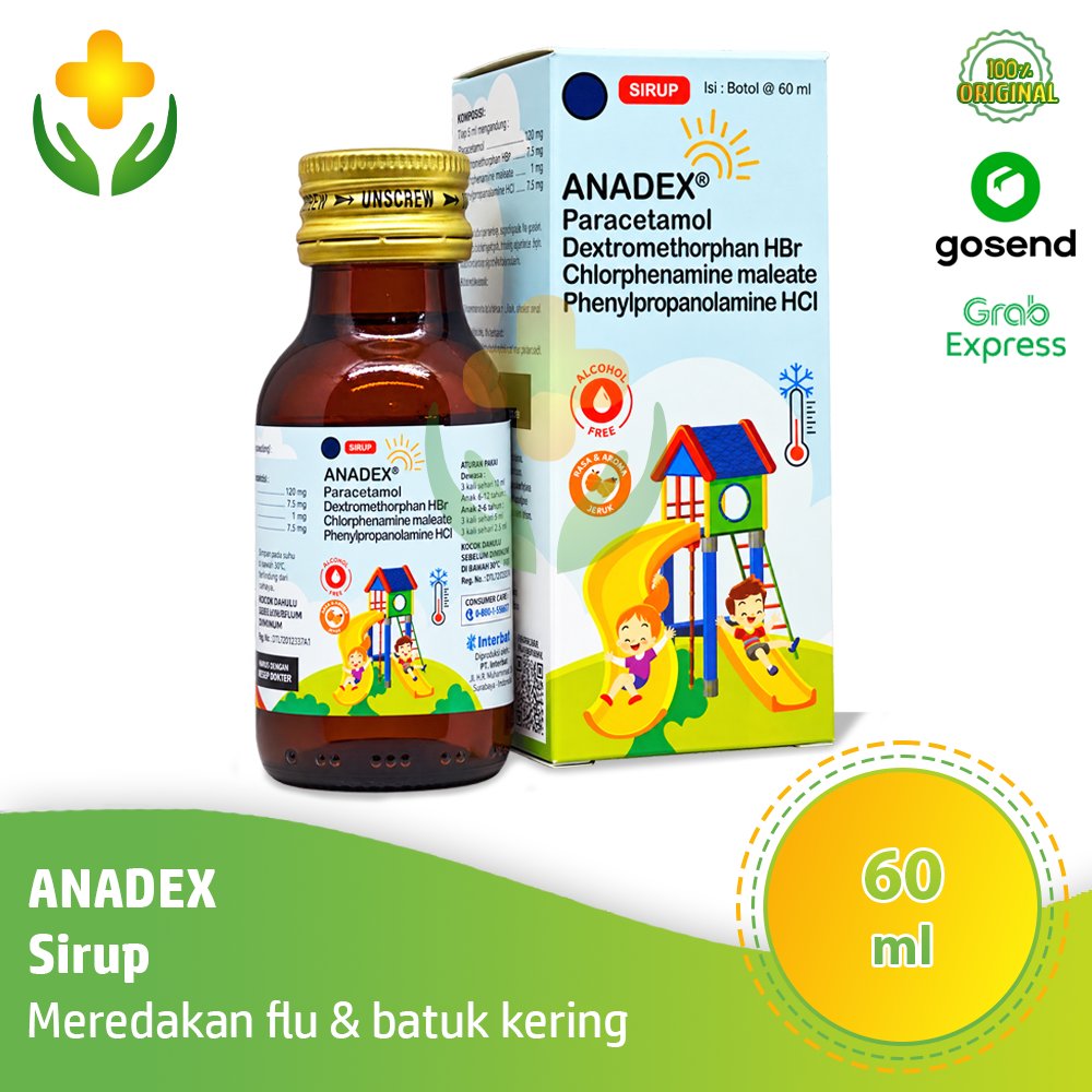Anadex Sirup 60 ml - Obat Flu Batuk Pilek Demam