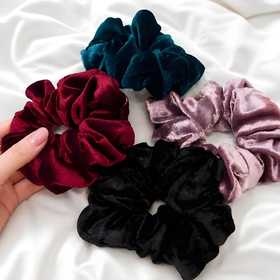 Ikat Rambut Bludru Scrunchie Bludru Jumbo Premium Kunciran Cepol Hijab Bludru Ikat Rambut Wanita Fem