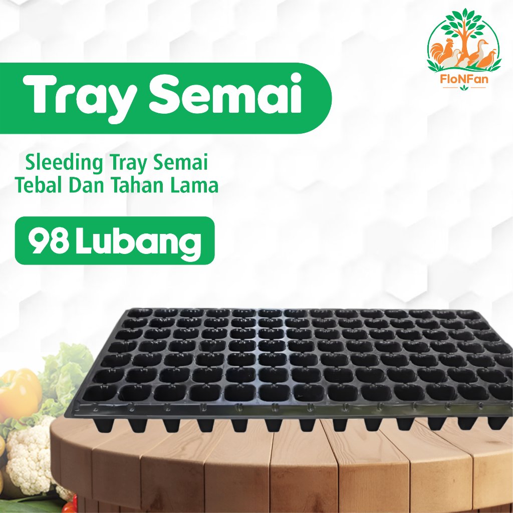 Tray Semai 98 Lubang Traypot Bibit Seedling Tray Bibit - Tray Semai