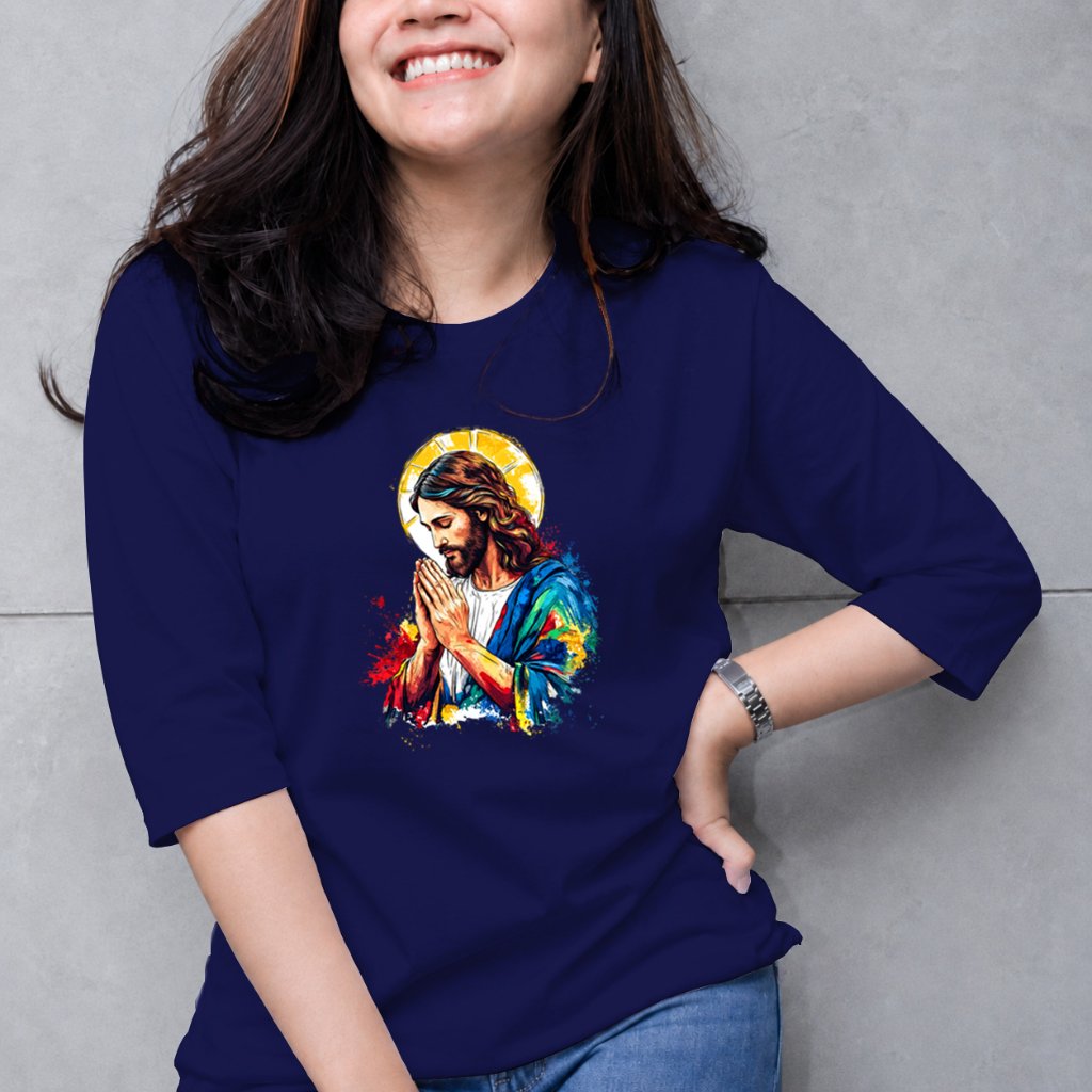 COD ID - Tshirt Raglan 3/4 Edisi Merry Christmas / Kaos Katun Wanita / Kaos Polos Wanita / Kaos Kore