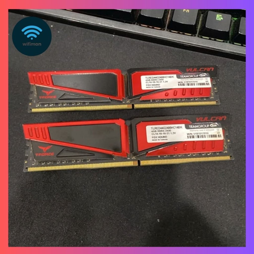 Team T-FORCE Vulcan DDR4 8GB 2x4GB 2400MHz Second RAM PC DDR4-RAM Komputer