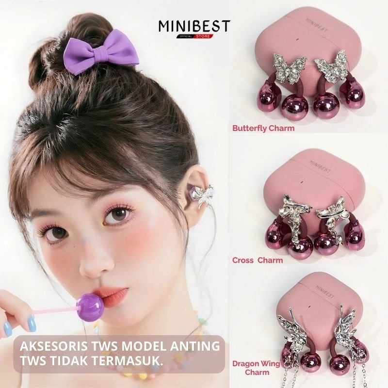 Minibest Aksesoris TWS Ear Clip Model Anting Hias Gantungan Ear Clip
