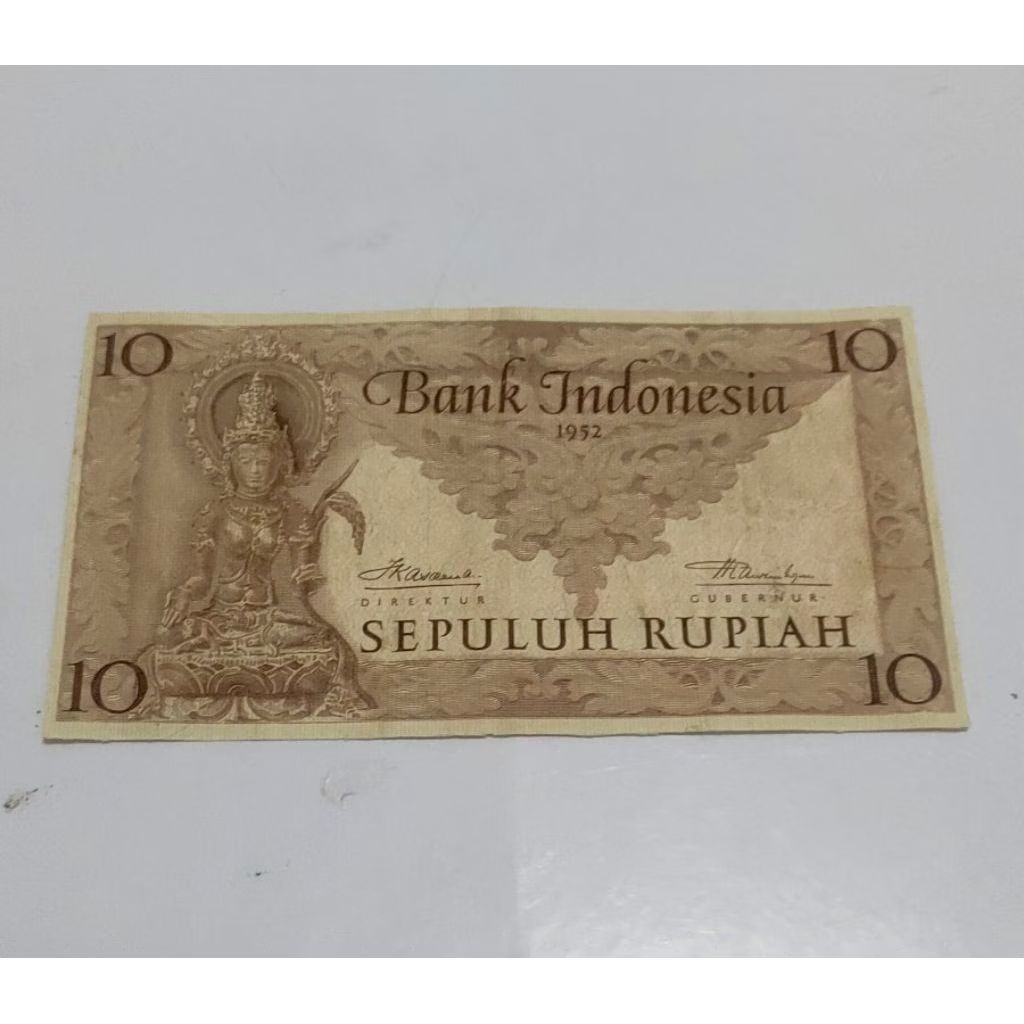 10 rupiah seri budaya 1952