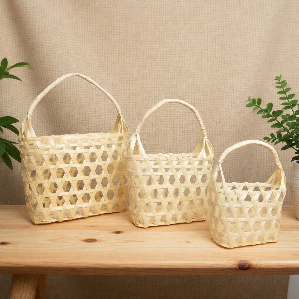 Tas Anyaman Bambu, tas rotan keranjang buah rotan, tas Hampers anyaman Hampers