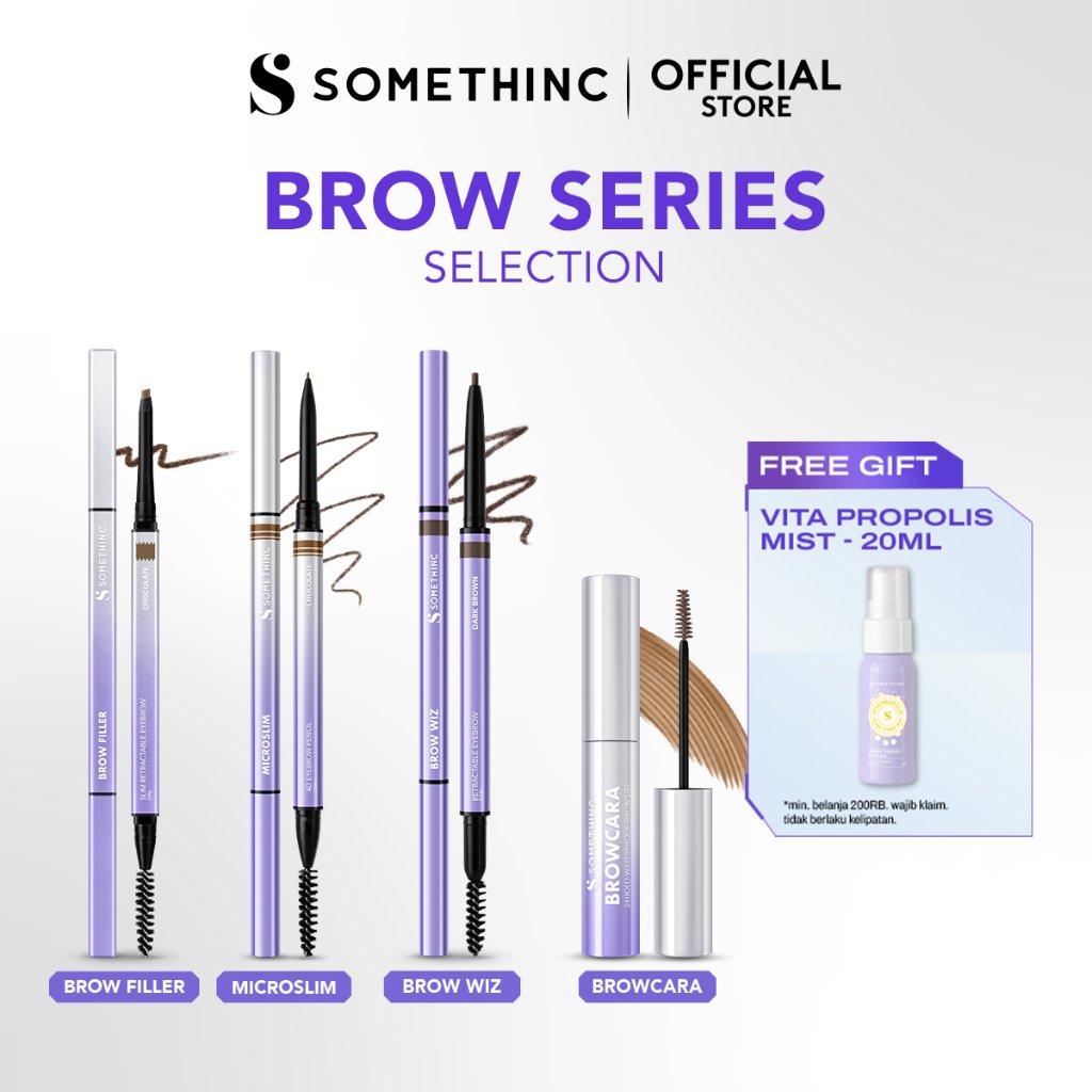 SOMETHINC Brow Series - BROW WIZ Retractable Eyebrow, Brow Filler Slim Retractable Eyebrow, Microslim 4D Eyebrow Pencil, Browcara 24hold Waterproof Brow Gel
