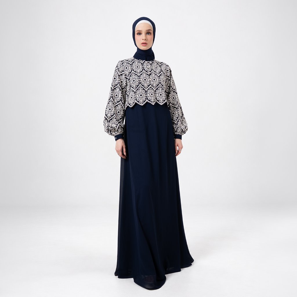 MANDJHA Liore Dress By IVAN GUNAWAN - Busana Muslim Gamis Modest ORIGINAL