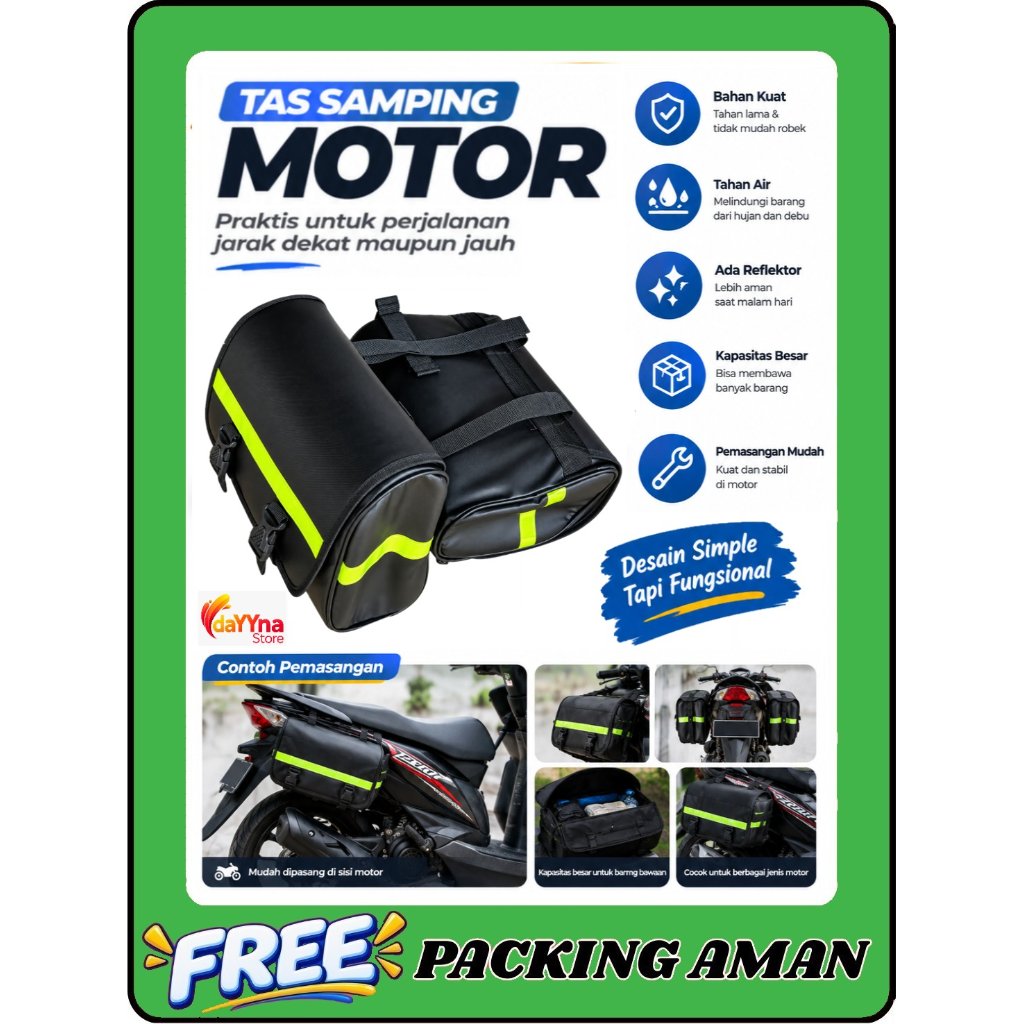 Tas Touring Motor Samping / Side Bag Touring Motor Universa Tas Samping Motor Touring Waterproof | A