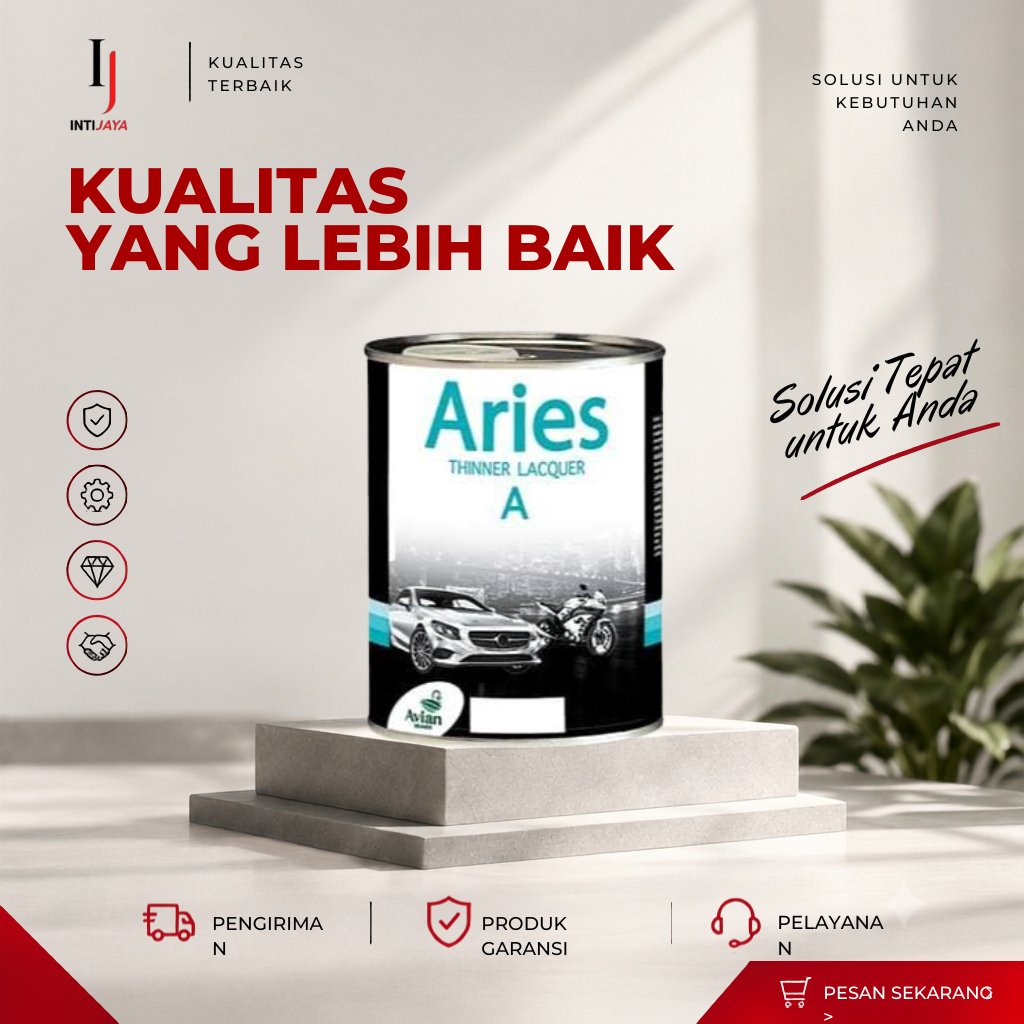 INTIJAYA Aries Thinner Lacquer A pelarut cat lak untuk mobil dan motor