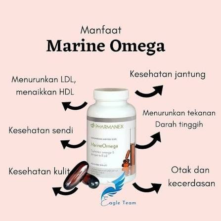 Suplemen Kesehatan Marine Omega 120 Softgel Asli 100% Original