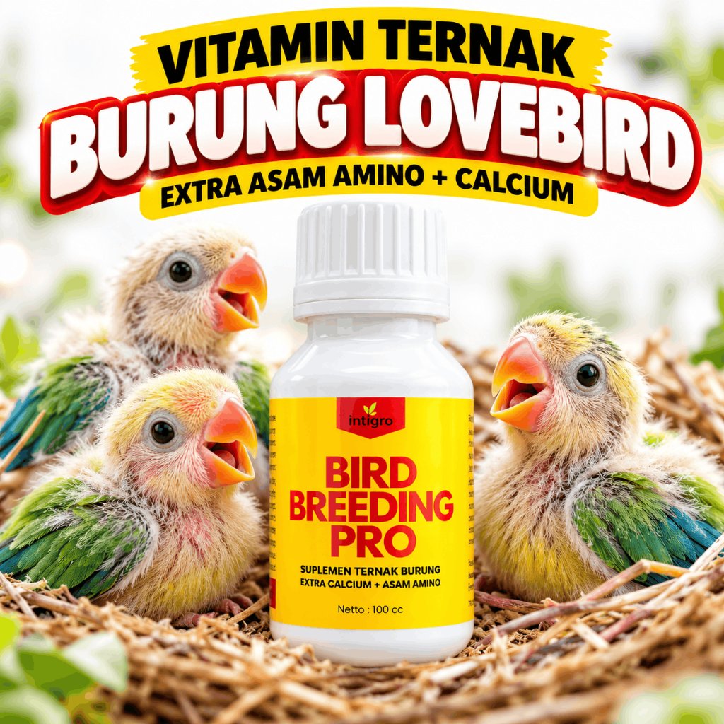100 ML Vitamin Ternak Lovebird Obat Nutrisi Alami Ternak Burung Lovebird Breeding Birahi Cepat Berte
