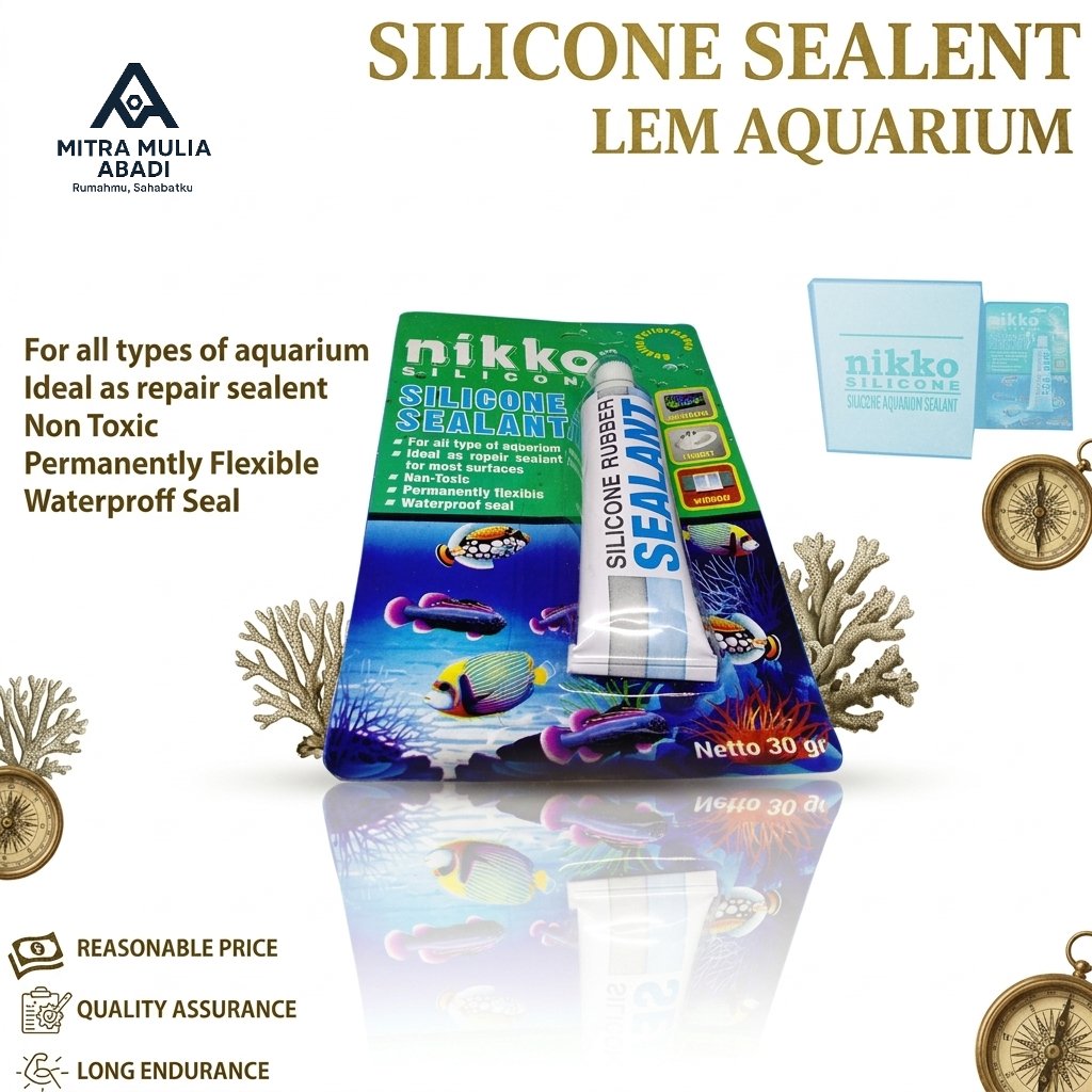 Lem Akuarium / Lem Kaca / Nikko Silicone