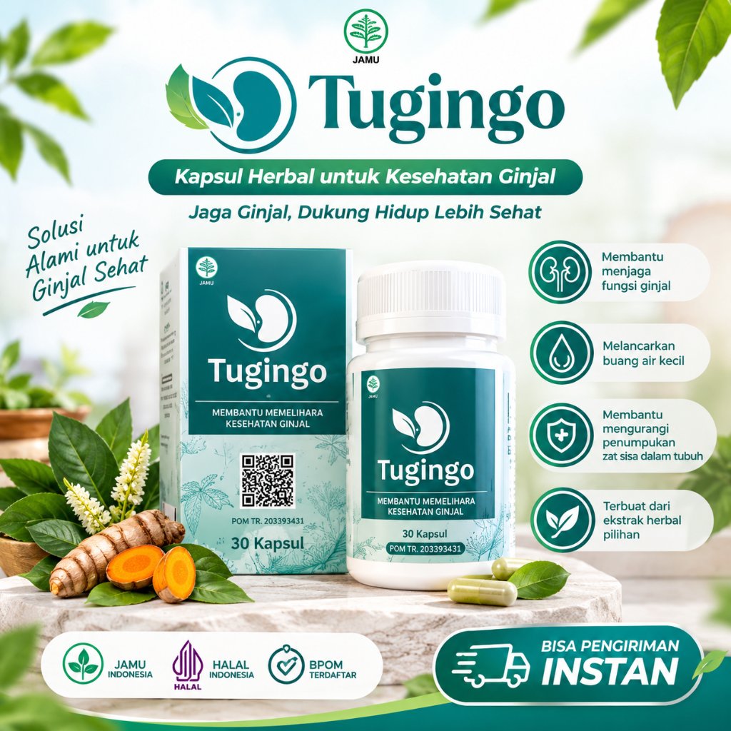TUGINGO Kapsul Herbal Untuk Menjaga Kesehatan Ginjal Tugingo Asli Original BPOM