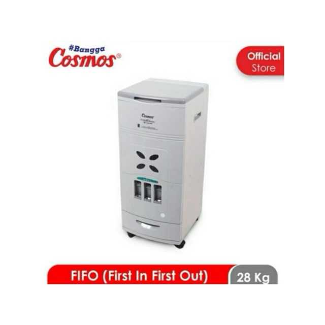 COSMOS Rice Box 28KG Tempat Beras Wheels