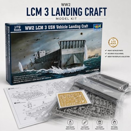 LCM-3 LANDING CRAFT Model kit kapal perang model kit kapal TNI AL model kit kapal induk model kit ka