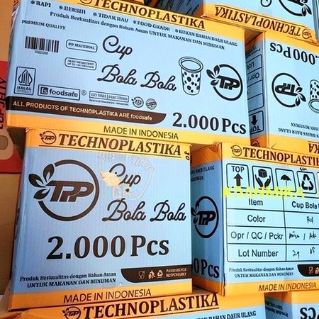 [ 1Karton 2000pcs ] Gelas Plastik Cup Bola - Bola / Gelas Plastik Motif Polkadot Gelas Es krim