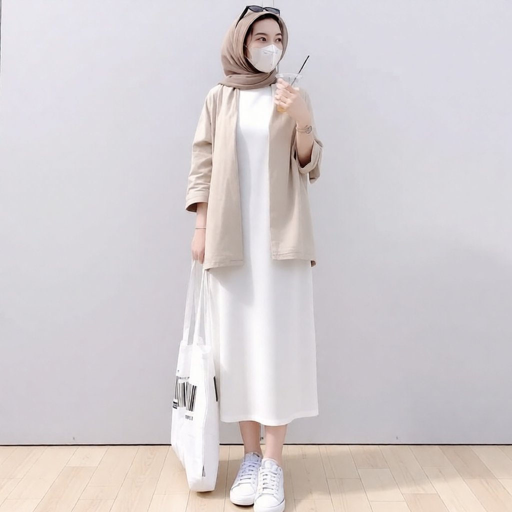 Inner Dress Rajut Tanpa Lengan Motif Span Mudah Di Padukan