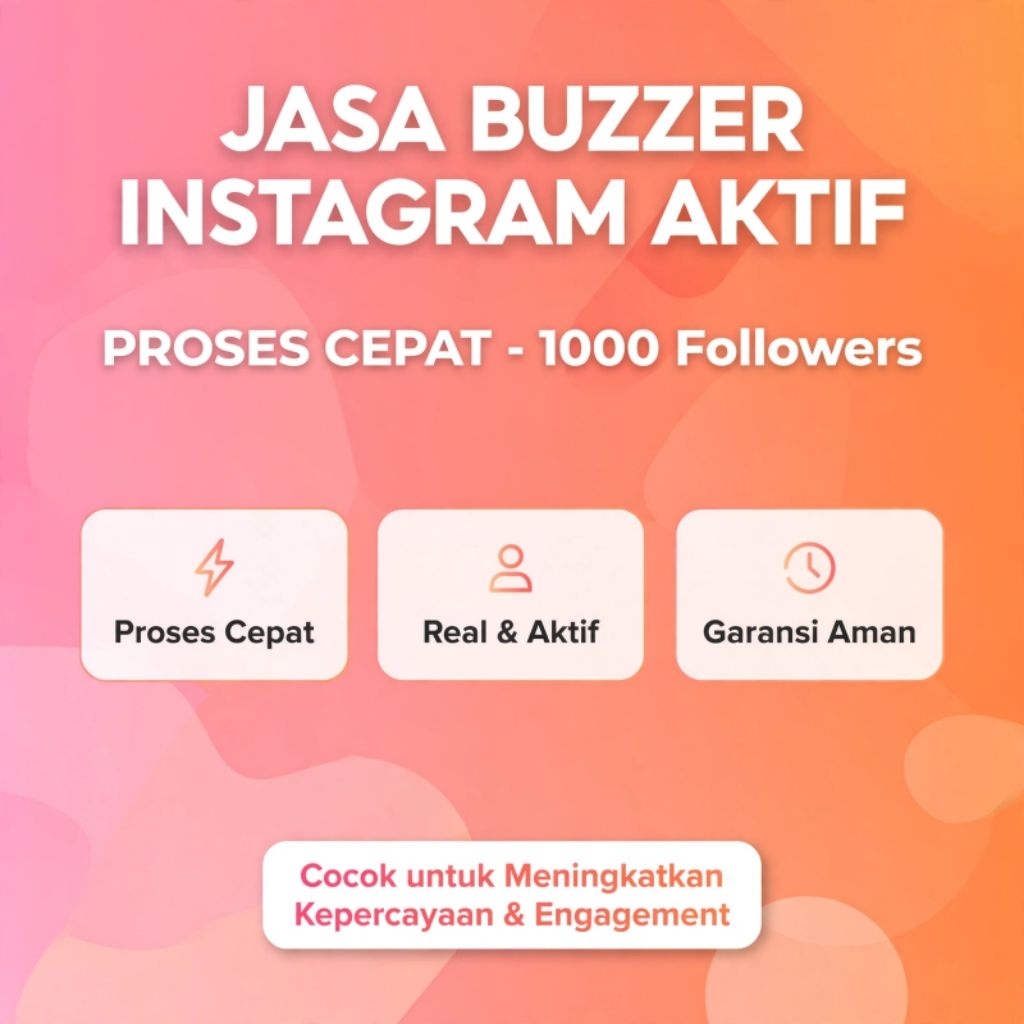 Jasa Buzzer Instagram 500 Followers Aktif | Naikin Followers Aman
