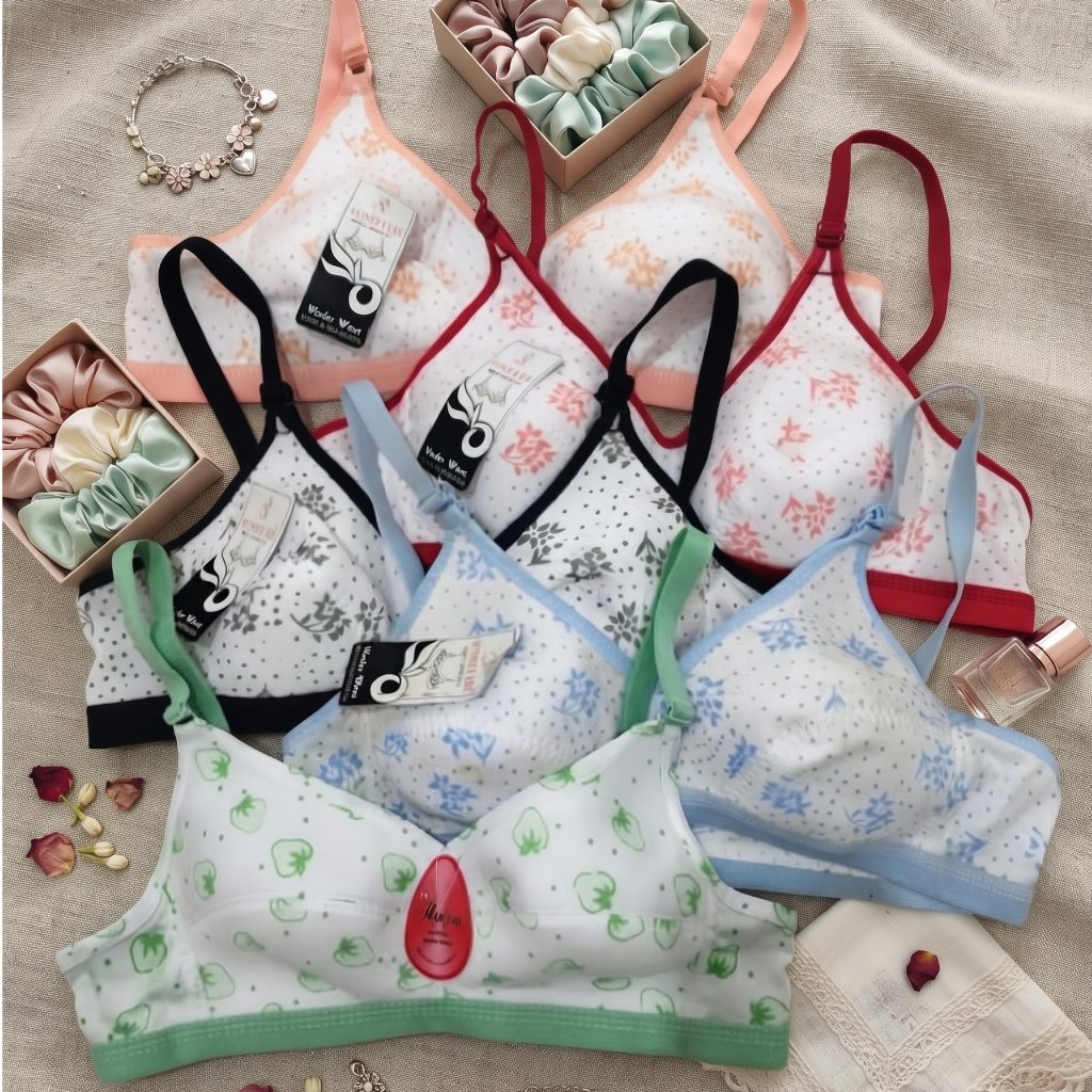 sport bra remaja bh ABG anak muda perempuan cewek wanita tanpa kawat size 32 34 36 cup A kecil katun
