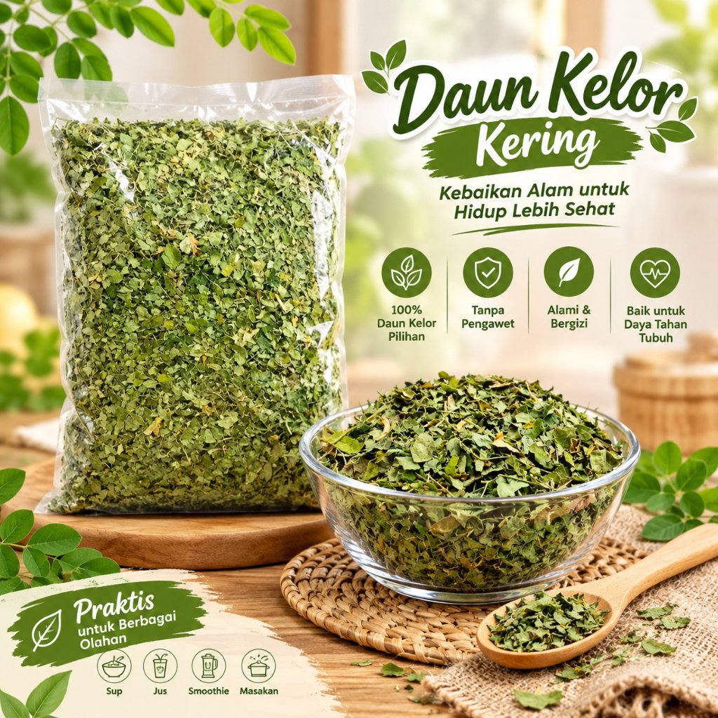 Daun Kelor Kering Organik