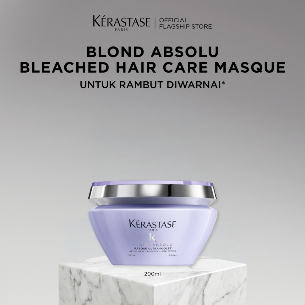 Kerastase Blond Absolu Masque Ultra Violet 200ml Hair Masque for Bleached Hair - Masker Rambut untuk
