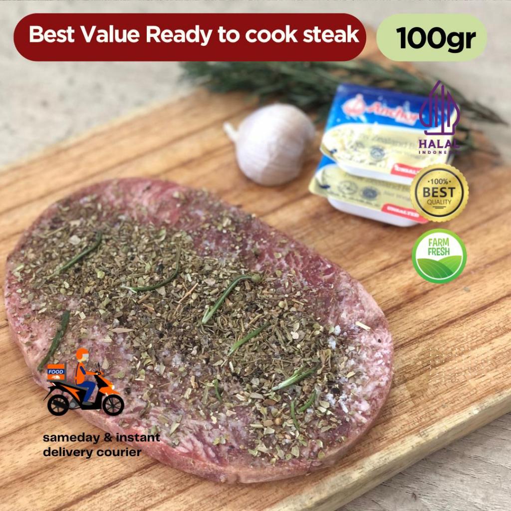 

100gr Best Value Ready To Cook Steak HALAL siap masak