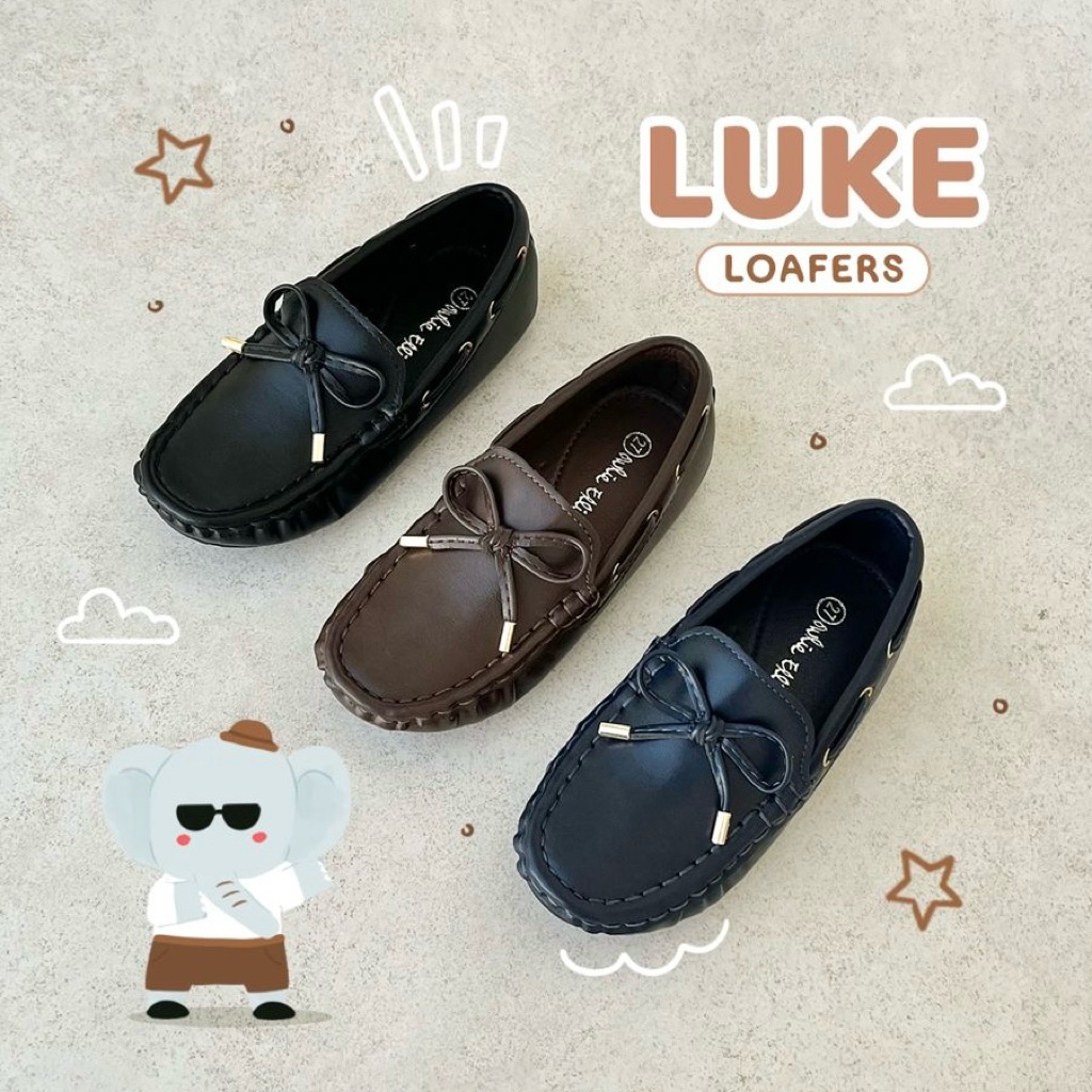 Owlie Ellie - LUKE Loafers (Size 25-30) Sepatu Loafers Moccasin Pesta Kekinian Anak Laki-Laki & Pere