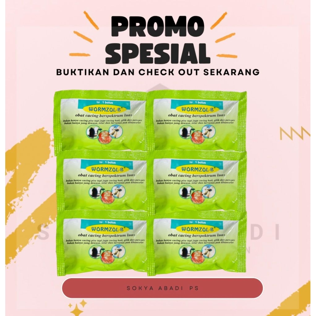 OBAT CACING SAPI wormzole bolus untuk sapi/kerbau, bersepectrum luas