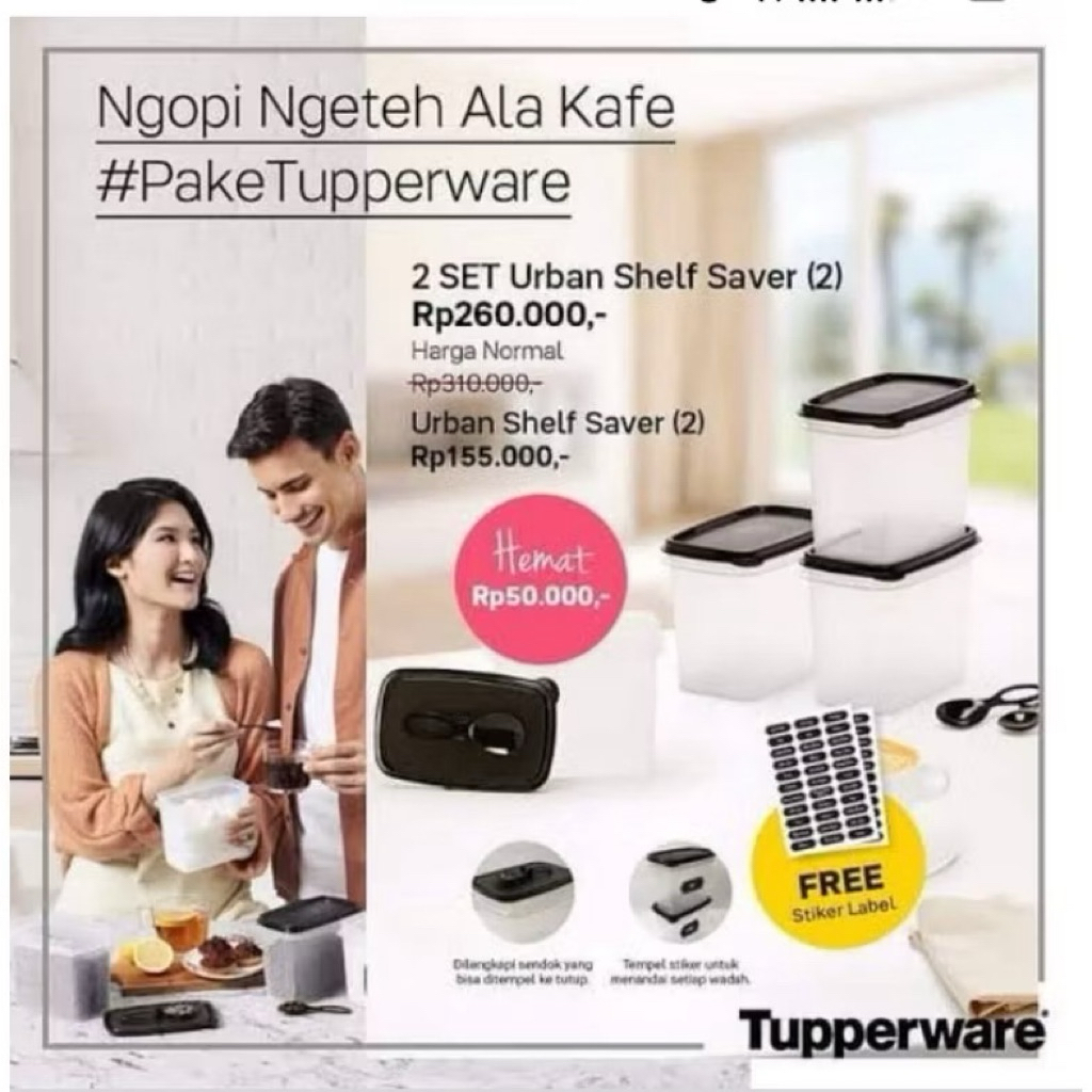 Wadah Gula kopi Tupperware , Season Saver Tupperware