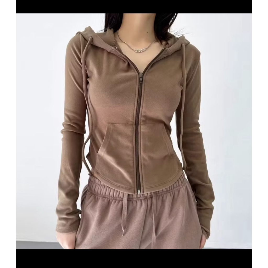 Hoodie polos / hoodie wanita crop / hoodie wanita korean style impor