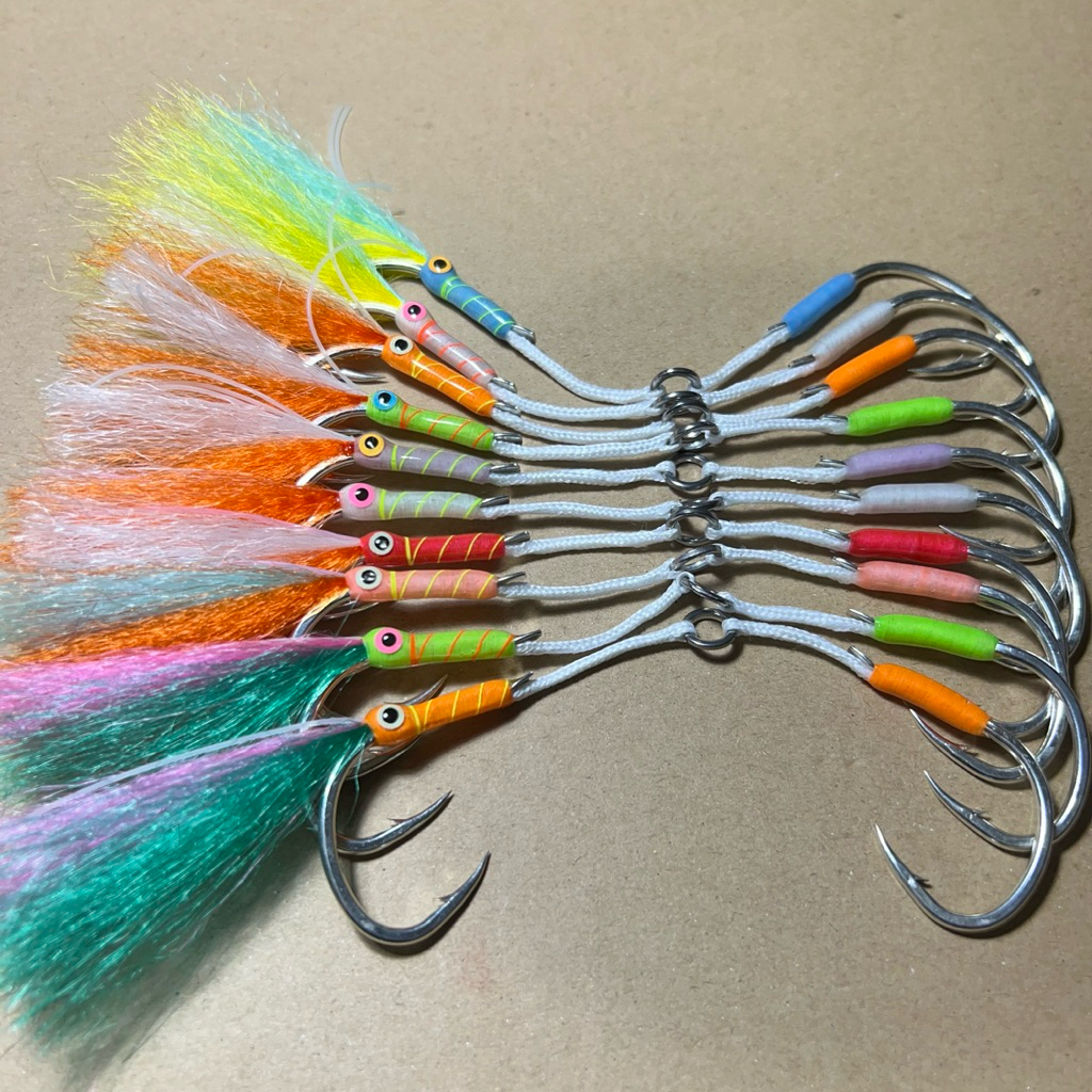 assist hook full GID 4/0 utk jig 250 gr - 400 gr double hook 1 pcs isi 2 mata kail