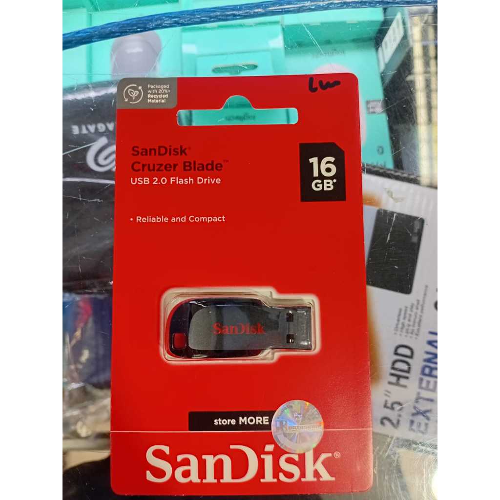 Original Sandisk Flashdisk cruzer blade 16gb , 64gb , 128gb usb dan type-c