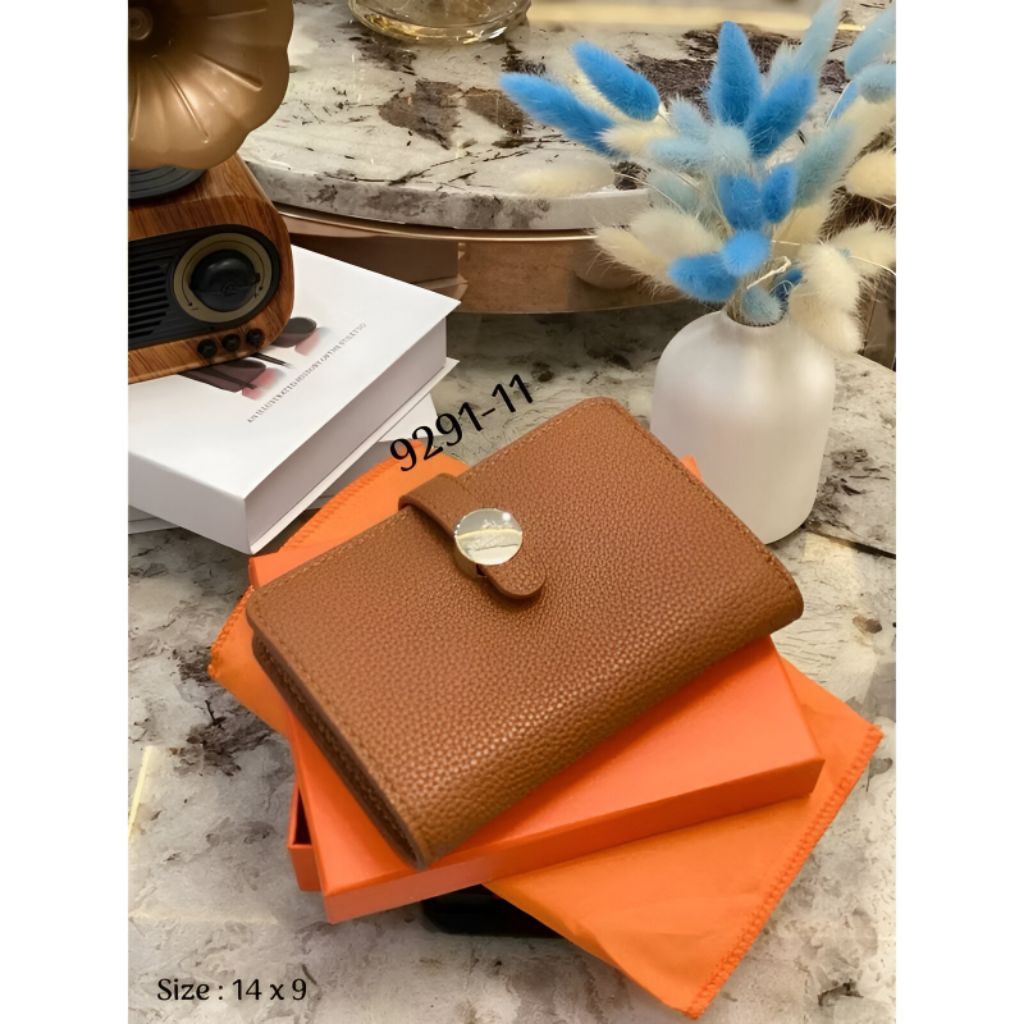 Dompet Kartu Wanita Kecil Model Lipat Import Free Box