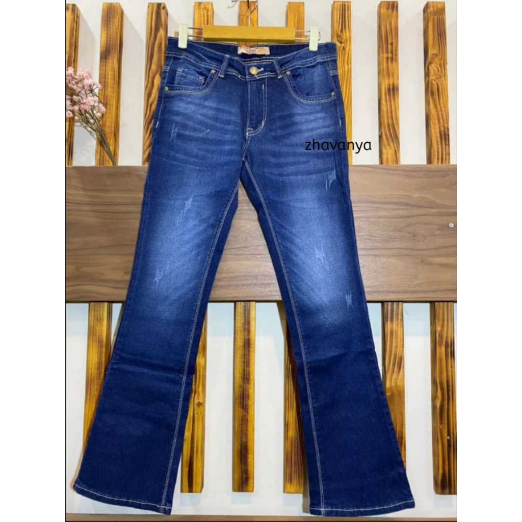 Celana Jeans Cutbray Lipat Wisker Wanita-Celana Jeans Wanita Jumbo-Celana Panjang Wanita Terbaru