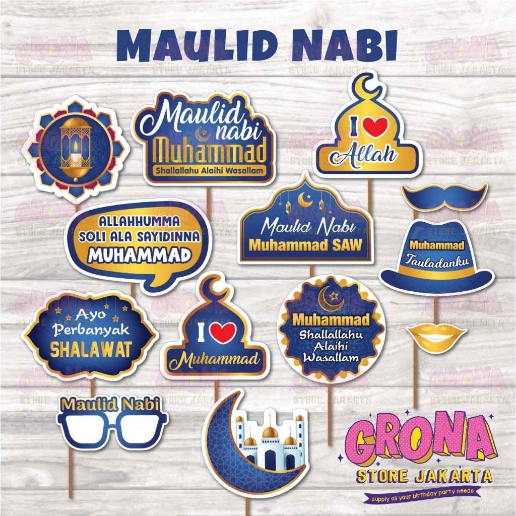 ACC Photobooth Maulid Nabi / Aksesoris Foto Maulid Nabi / Photo Props
