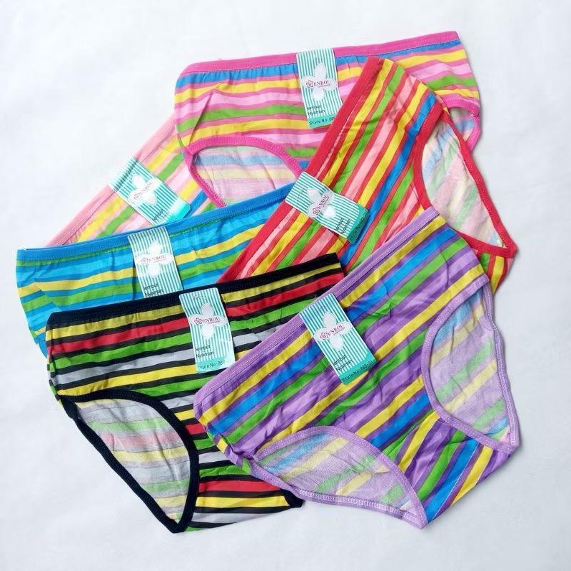 [1&3] Celana Dalam Wanita Murah | Cd wanita Motif Salur | Cd Anak Remaja Sekolah