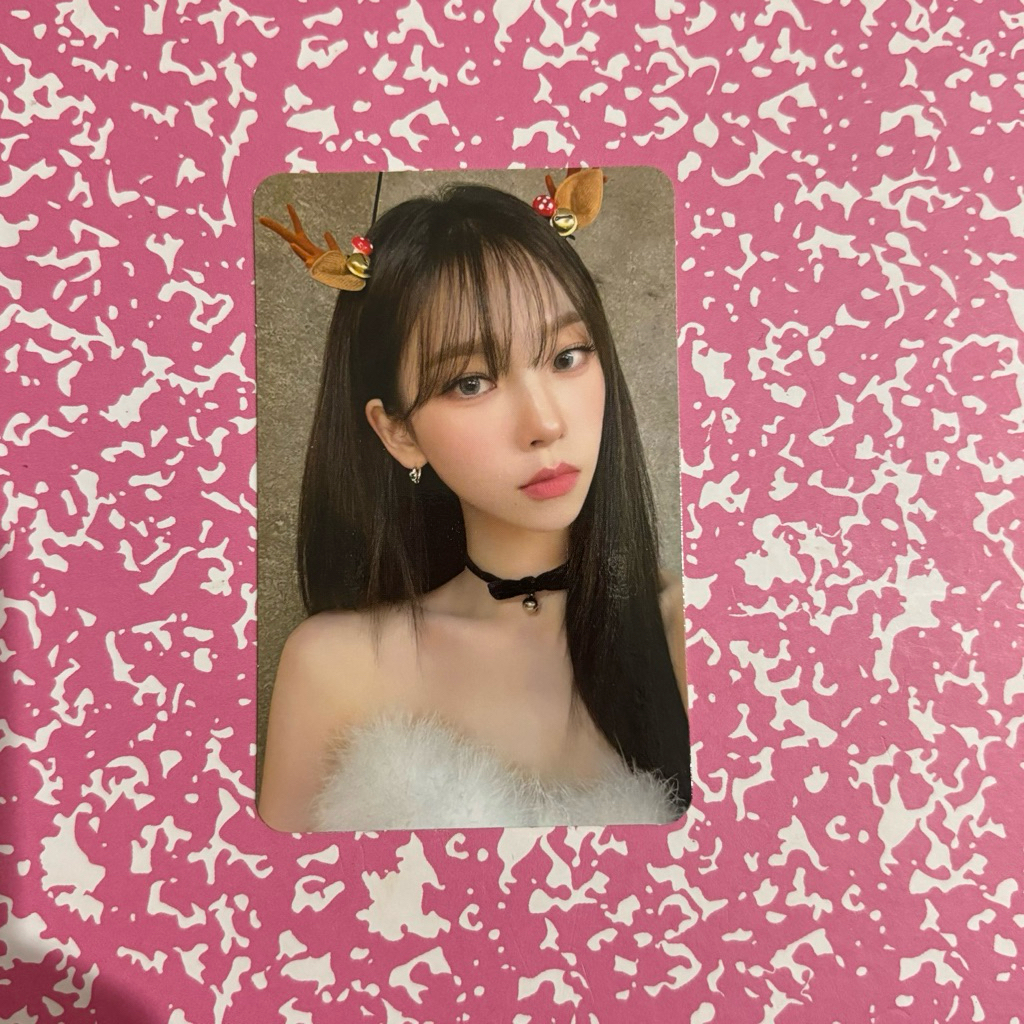 Official Photocard PC aespa Karina Trading Card TC Pink Christmas Miring