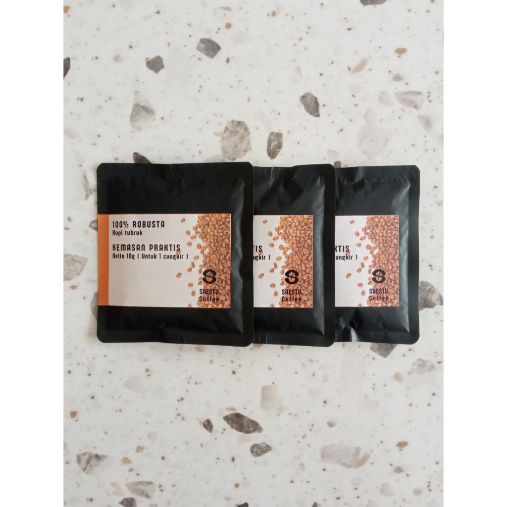 

Kopi Bubuk Sachet 10g (tanpa gula) | 100% Robusta Tanpa Campuran | Javanese Robusta Coffee