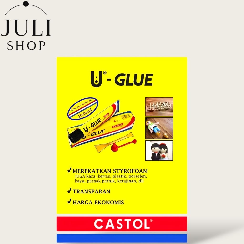 

LEM U-GLUE KEMASAN BARU Tube 20ml/20cc (6Pcs)| Lem Serbaguna