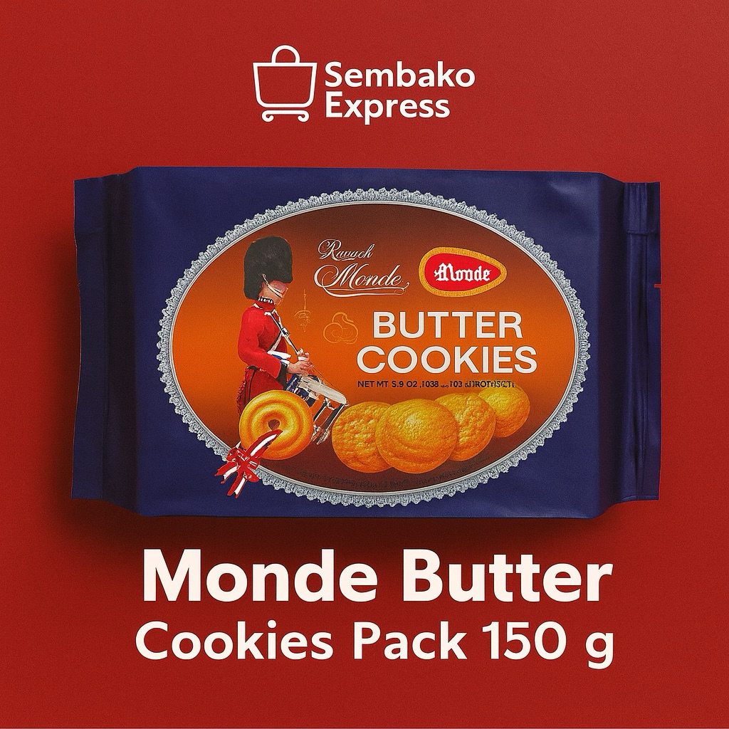 

Monde Butter Cookies Pack 150 g – Kue Kering Klasik Rasa Premium